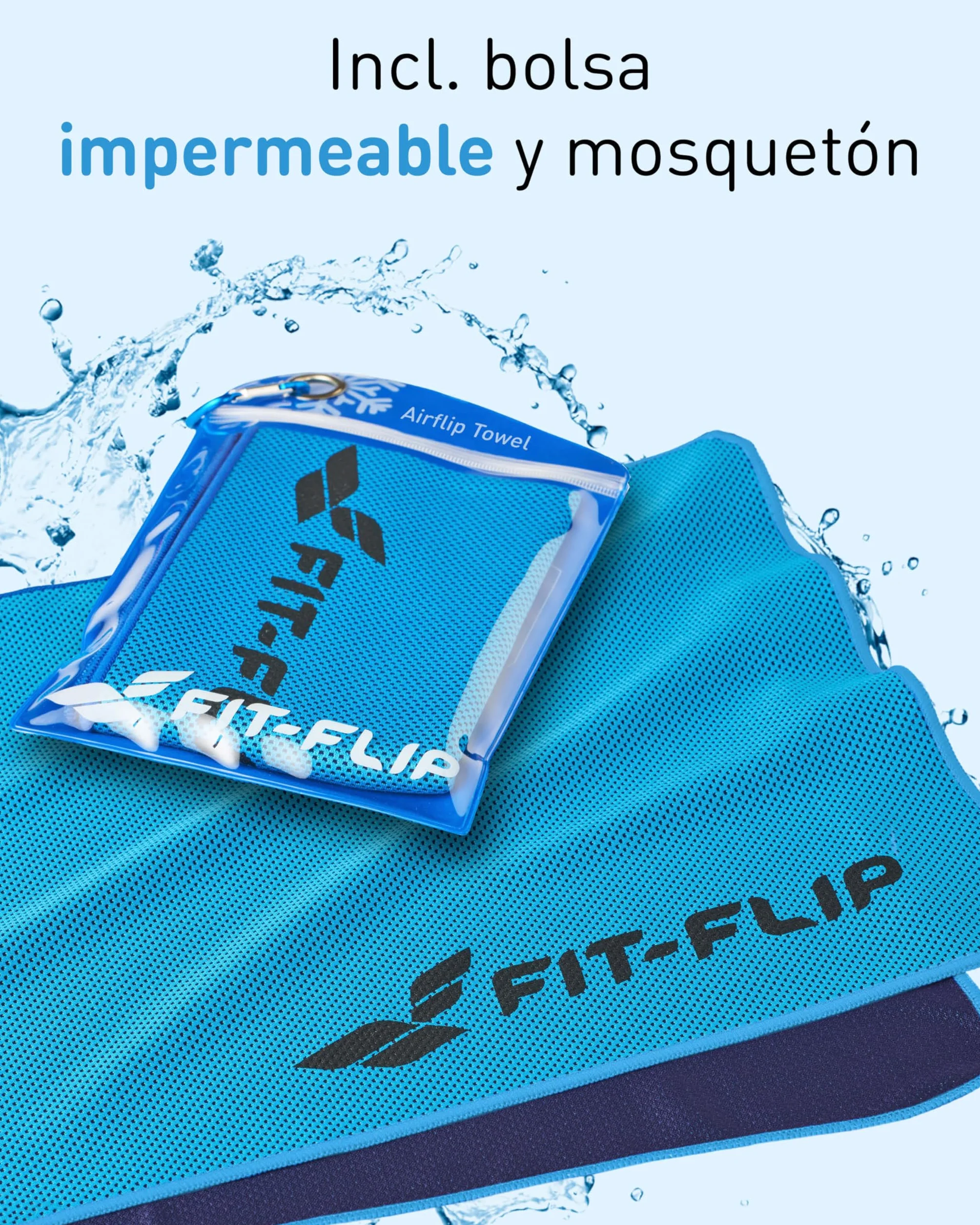 Fit-Flip Toalla de enfriamiento Microfibra para Deporte Airflip Cooling Towel Fitness Gimnasio Viajes Yoga