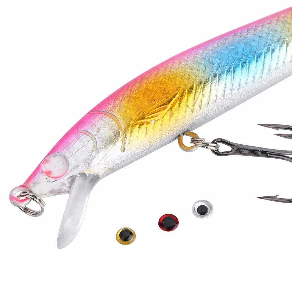 Señuelos de Pesca 3D Ojos 100 Uds 3/4/8mm Atado de Moscas Manualidades Jig (8mm Plata)
