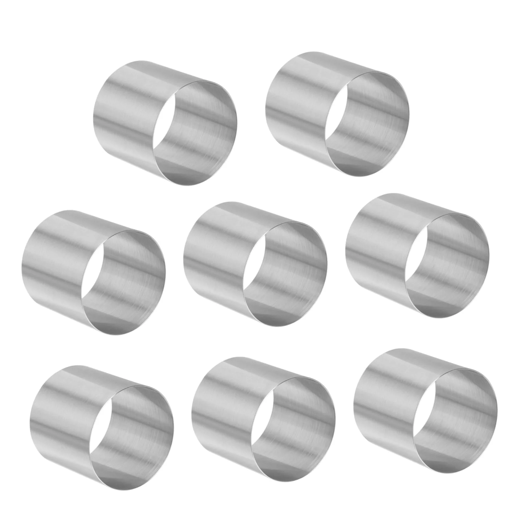 Hemobllo Molde Fácil de Limpiar y Desmoldar 8 Piezas, Redondo para Pastel de Acero Inoxidable Adecuado para Mini Tartas y Postres DIY