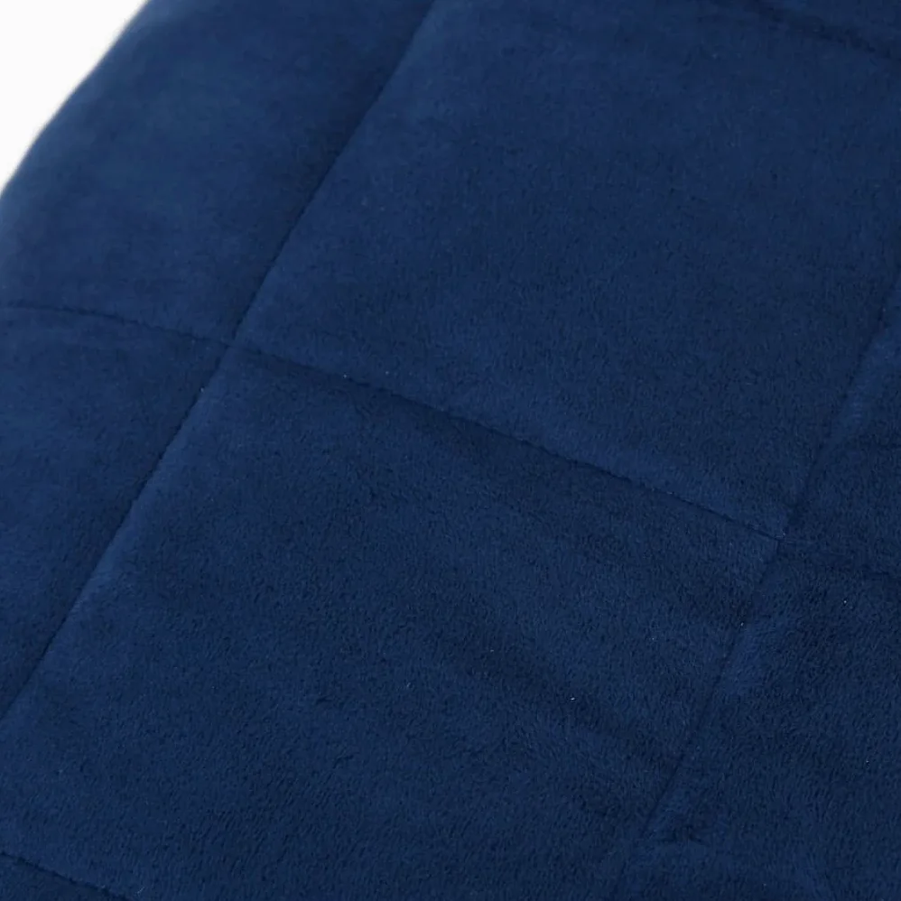 Manta ponderada azul 122 x 183 cm 9 kg Tejido-Classic Manta ponderada - Manta antiestrés - Manta pesada para un sueño profundo y un mejor descanso - Manta de algodón ponderada 100% - Weighte