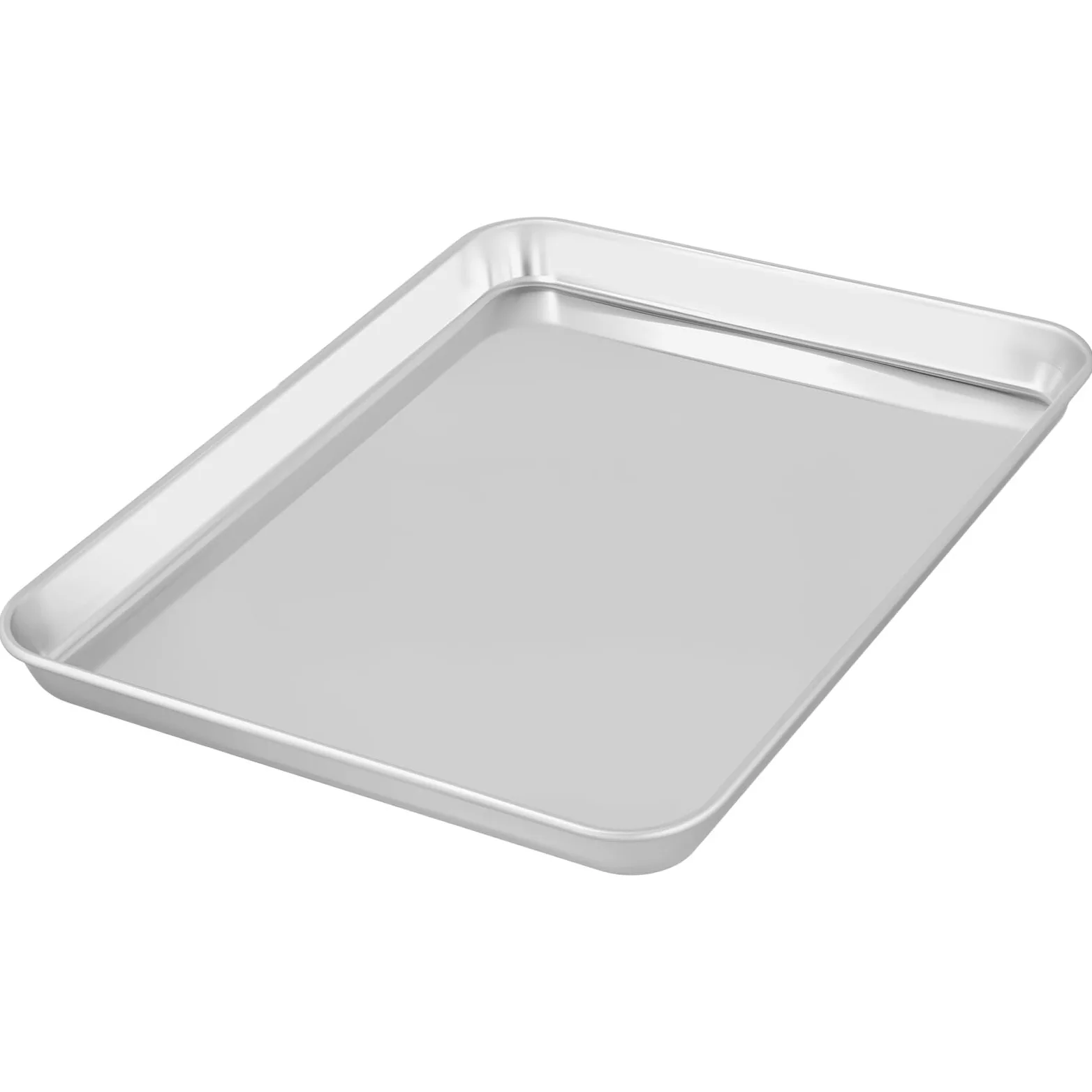 LEXININ 6 bandejas rectangulares antiadherentes de acero inoxidable para cocinar y servir, 31,5 x 24,5 x 2,5 cm