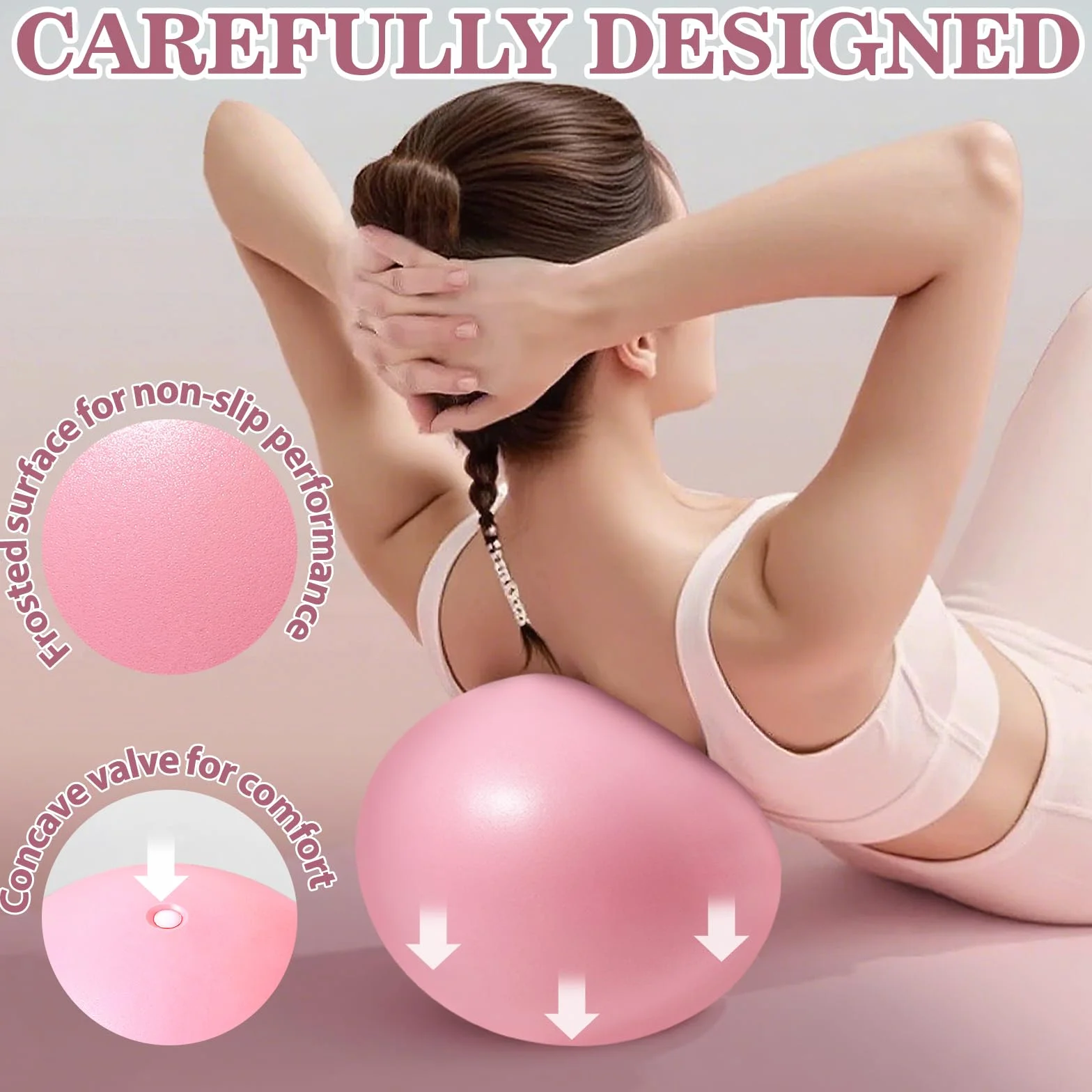 Vortix Pelotas de Pilates 25 cm Antideslizantes a Prueba de Explosiones