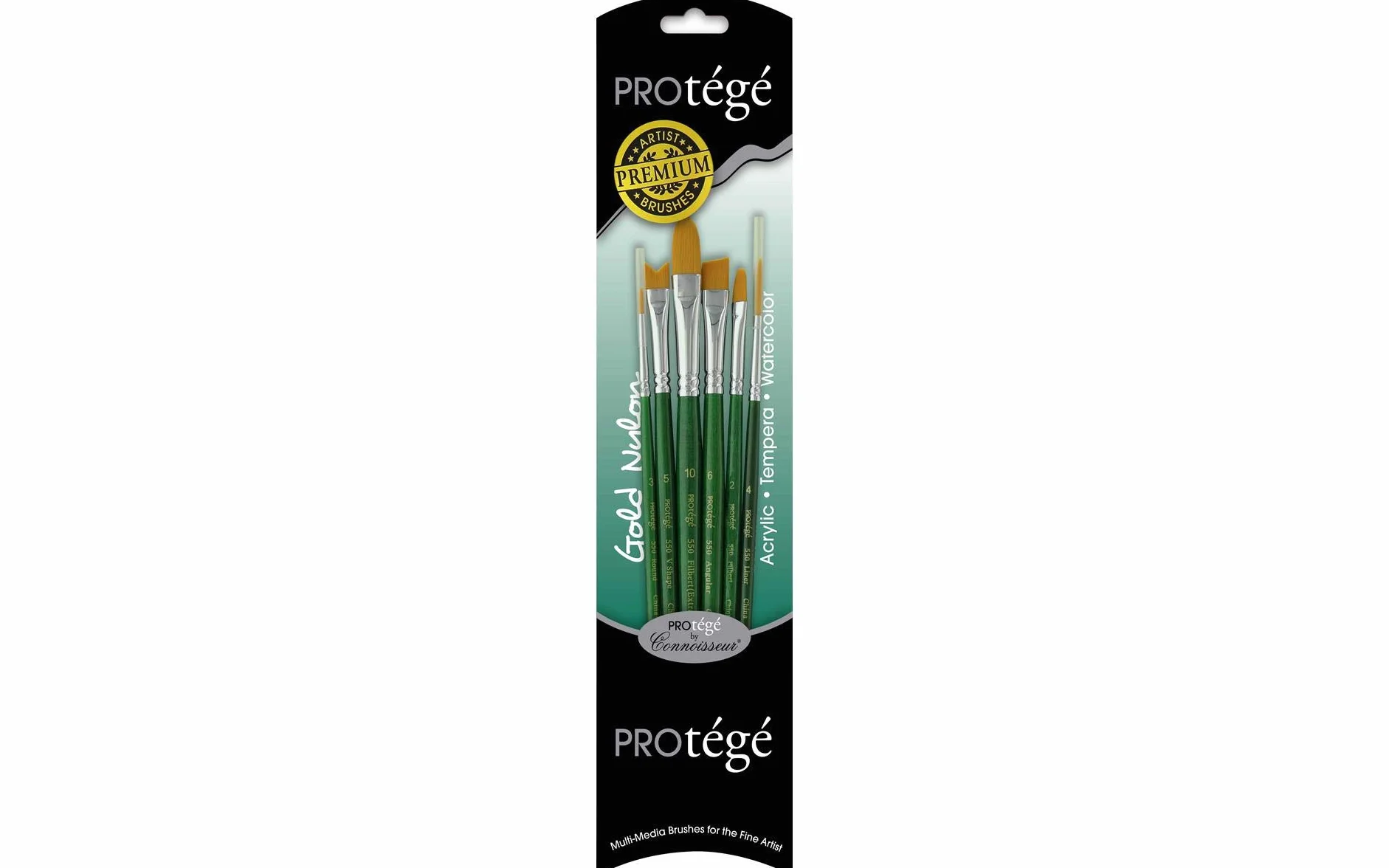 Connoisseur Fine Art Productos Pinceles de Mango Largo Oro Nylong (6 Unidades)