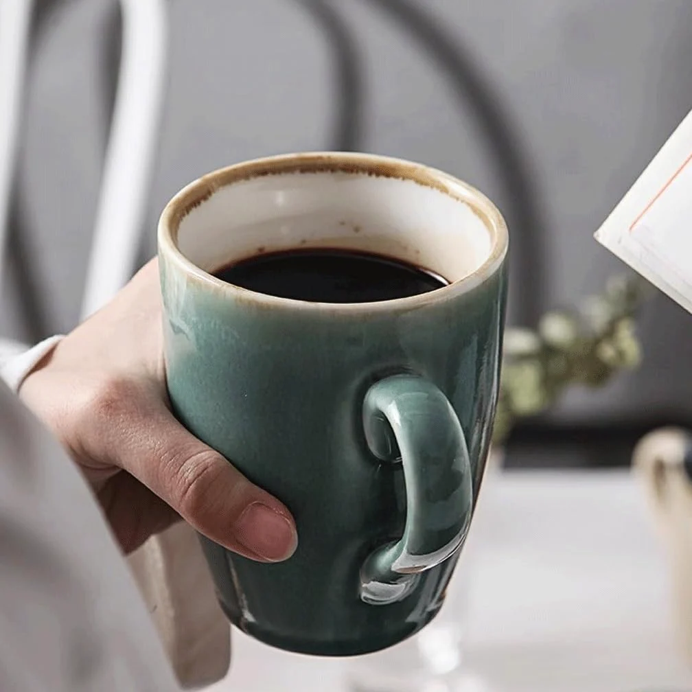ENGENDER Tazas Cafe Tazas Transformadas En Horno, Tazas De Café, Tazas De Agua De Trabajo, Tazas De Té Mug Cups(A)