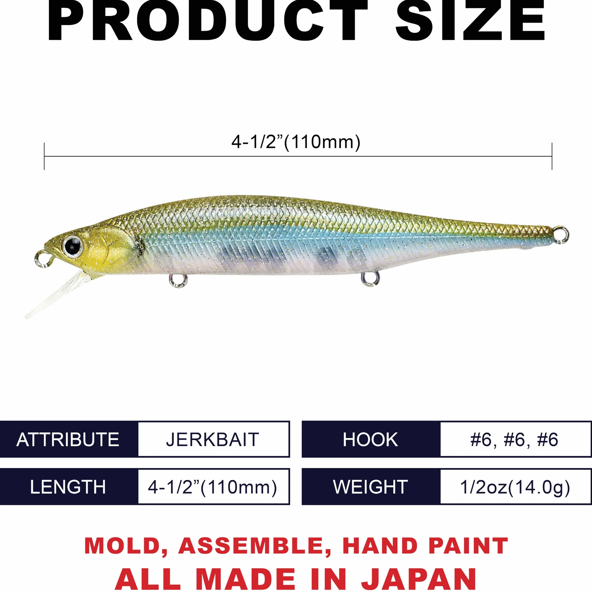 LUCKY CRAFT Lightning Pointer 110SP 179 Flake Flake Golden Sexy Minnow