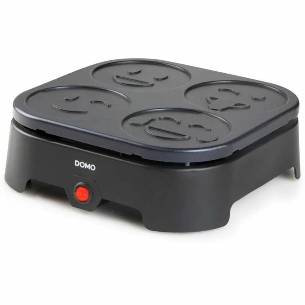 DOMO ELEKTRO DO8718P Emoji Crepe Pancake Maker, hierro fundido, multicolor