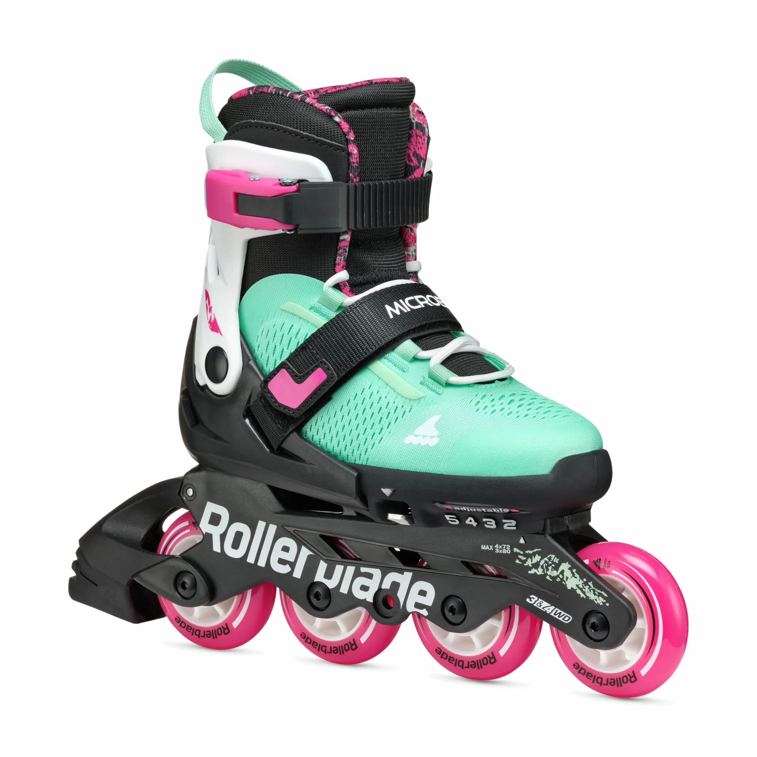 Rollerblade Micro Blade XT 2025 - Patines en línea, Color Negro y Verde