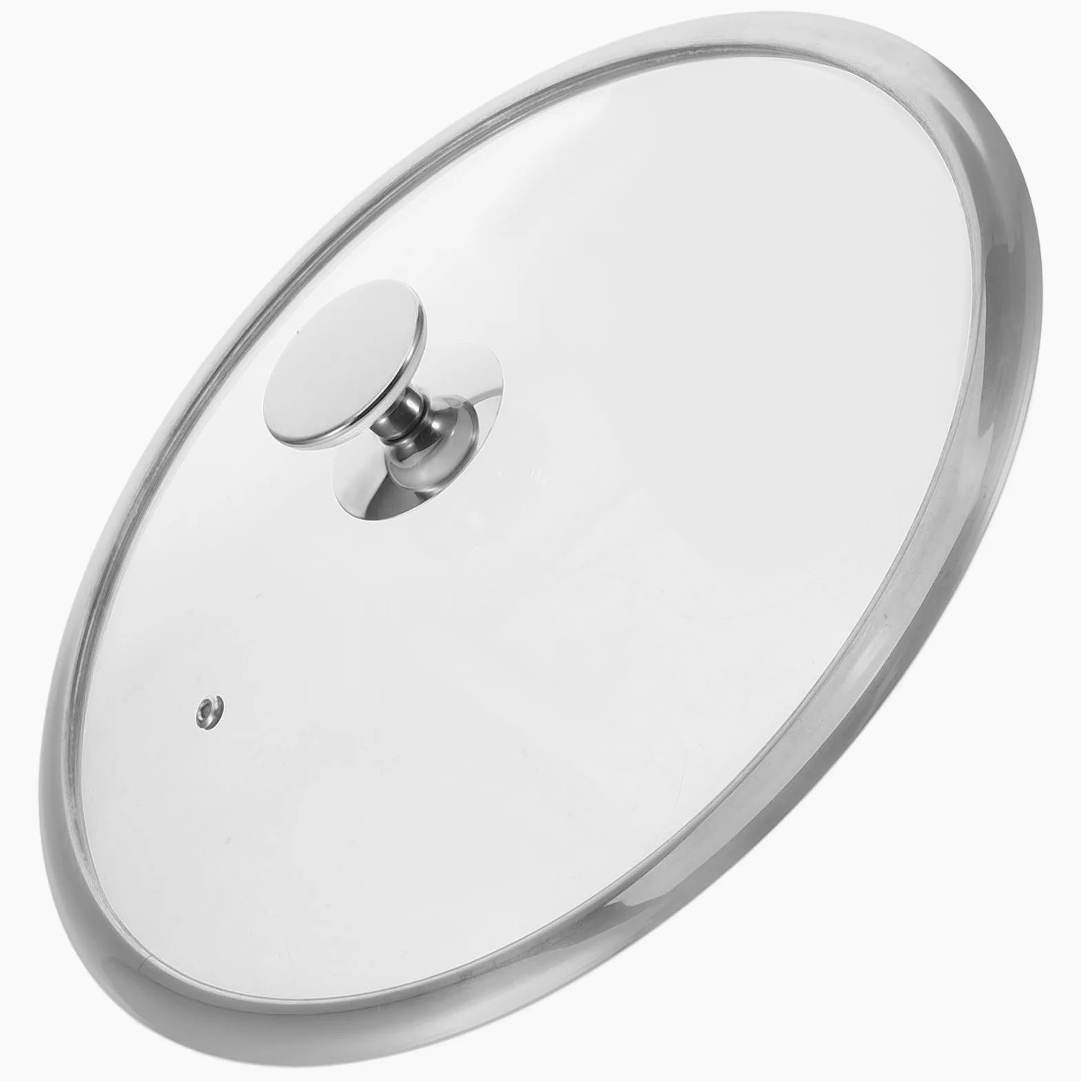 Healvian Tapa de sartén y olla resistente a la deformación de acero inoxidable de 34 cm, con borde engrosado y diseño moderno para cocina