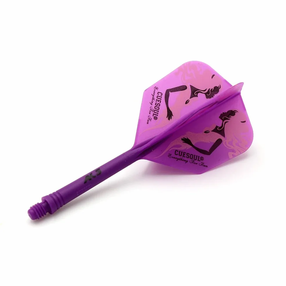 CUESOUL 3 Juegos de Ejes y Plumas para Dardos Integrados, Longitud del Eje para Dardos 21mm/28mm/33mm, con diseño de patrón Exclusivo