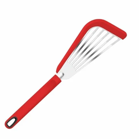 Espátula de pescado de silicona de acero inoxidable, ideal para freír, utensilio de cocina versátil,