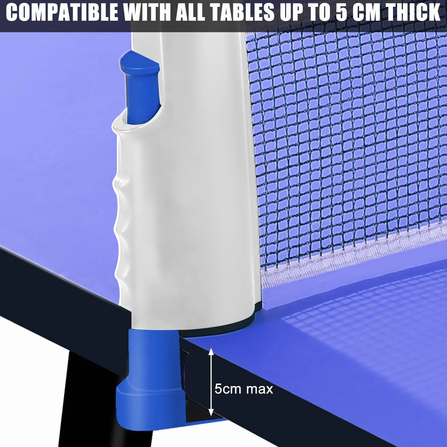 GBKDQQ Red de ping pong extensible 175 cm con pinzas ajustables