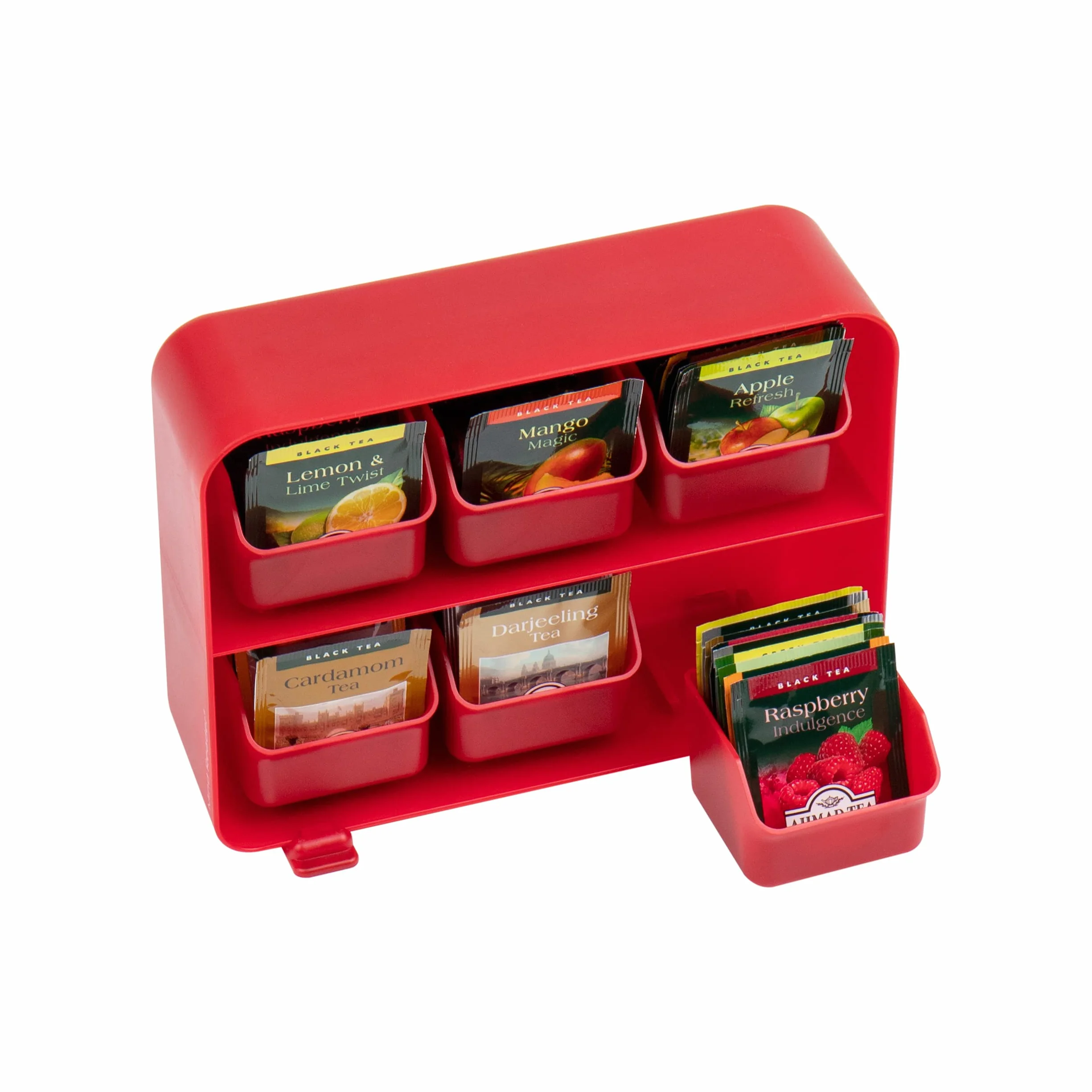 Mind Reader STBORG-RED Anchor Collection - Organizador de 6 bolsas de té, cajones extraíbles, plástico
