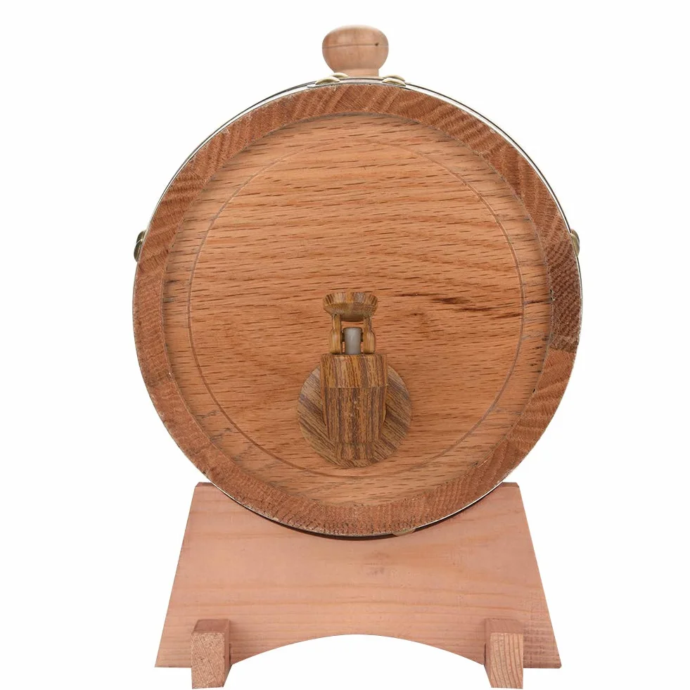 Oak Barrel Bar & Restaurant Barrica de roble de 5 litros para envejecimiento 32×23×23 Dispensador de barrica de roble vintage de 3 litros