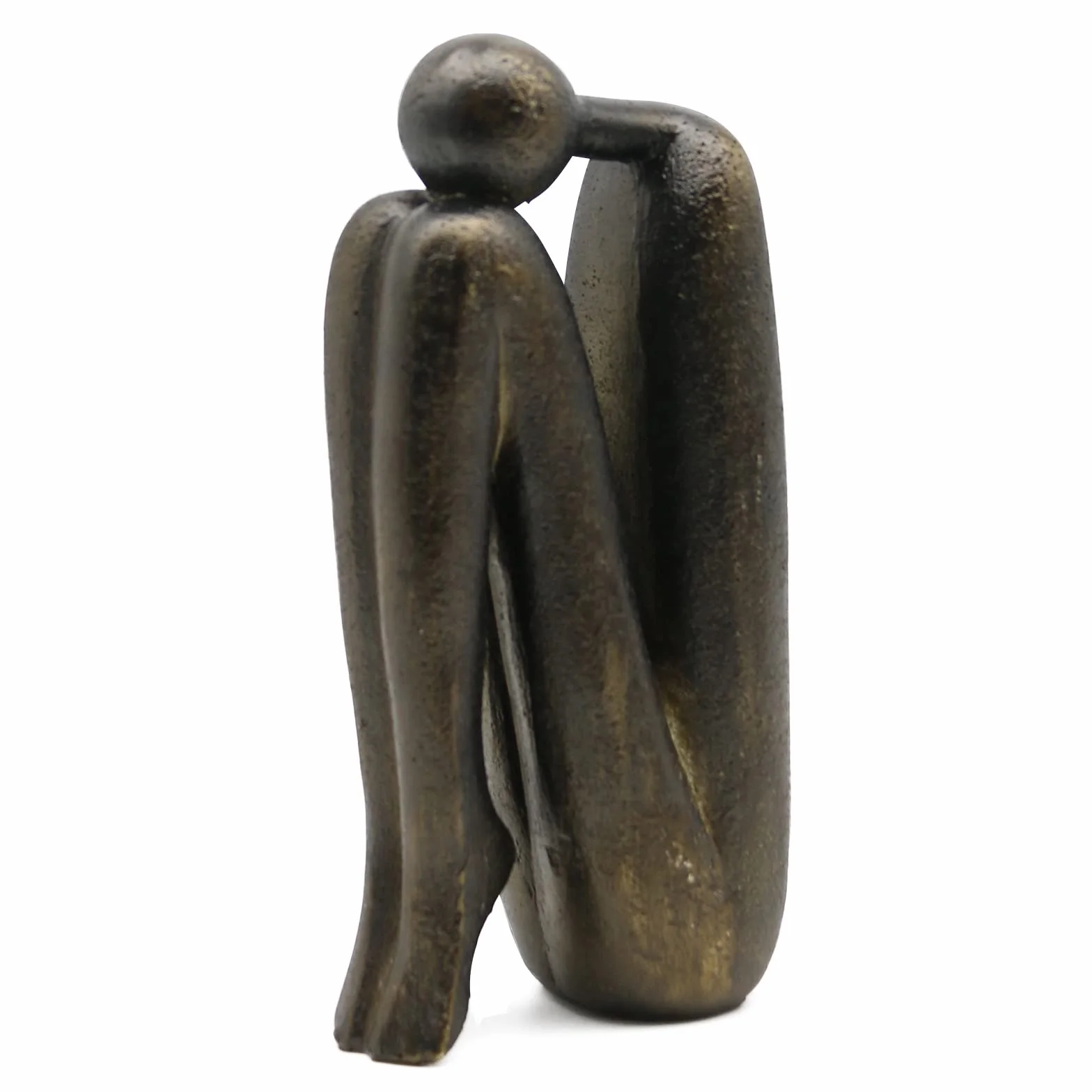 Lukitas Thinker - Estatuas y esculturas, sujetalibros Decorativos Antideslizantes, tapón de Libro para estantes, Resina
