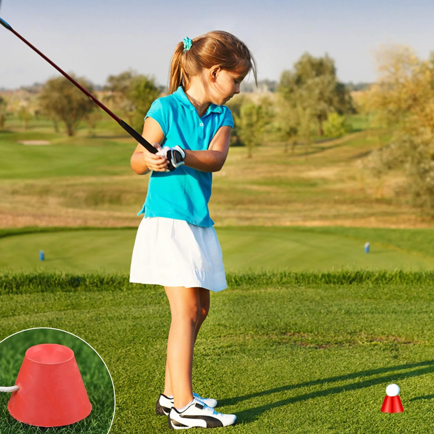 Jumbo Tees de Golf Caucho, Tees de Invierno Goma Multicolor Varias Alturas para Interiores