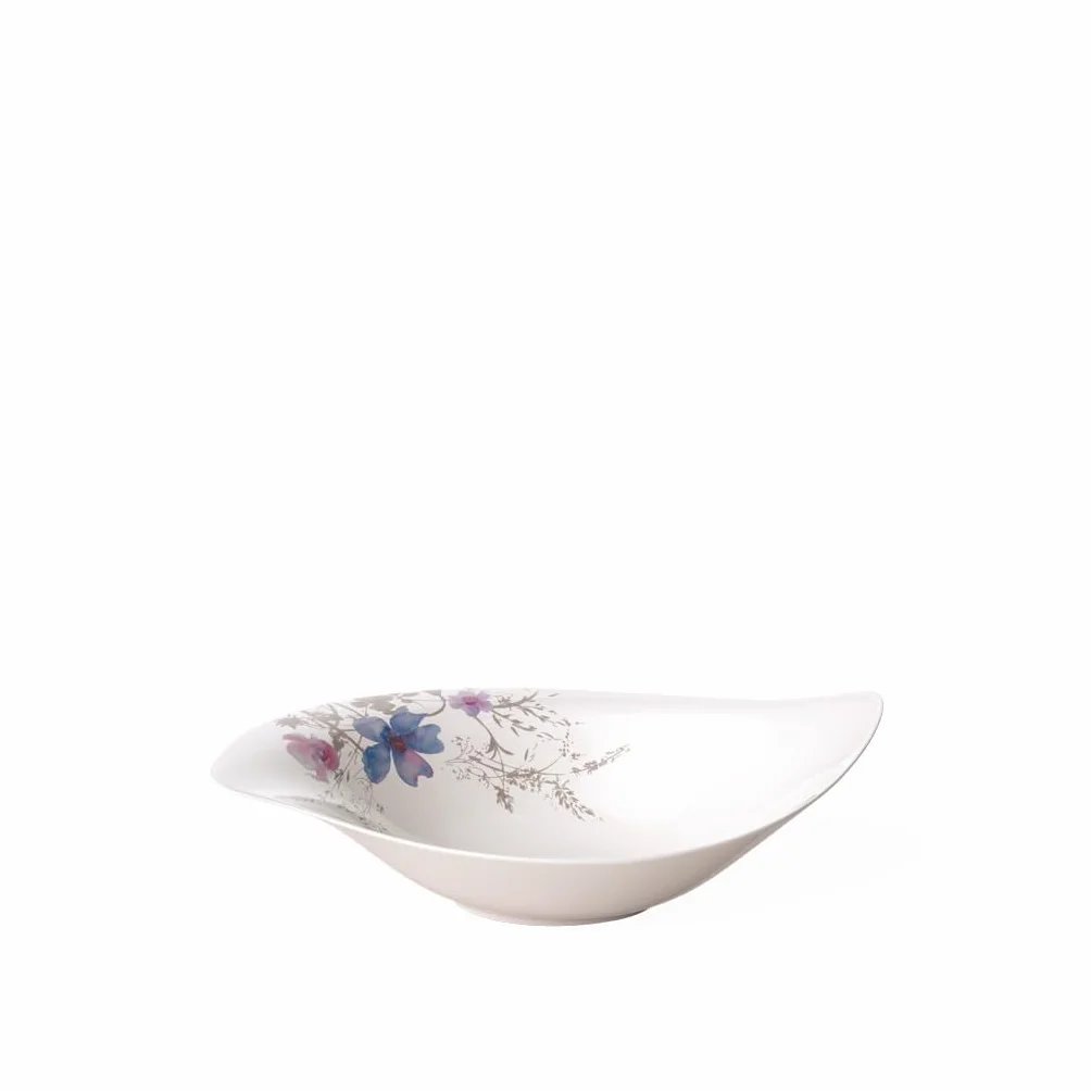Villeroy & Boch Mariefleur Gris Serve & Salad Ensaladera, 36 X 24 Cm, Porcelana Premium, Blanco/Colorido