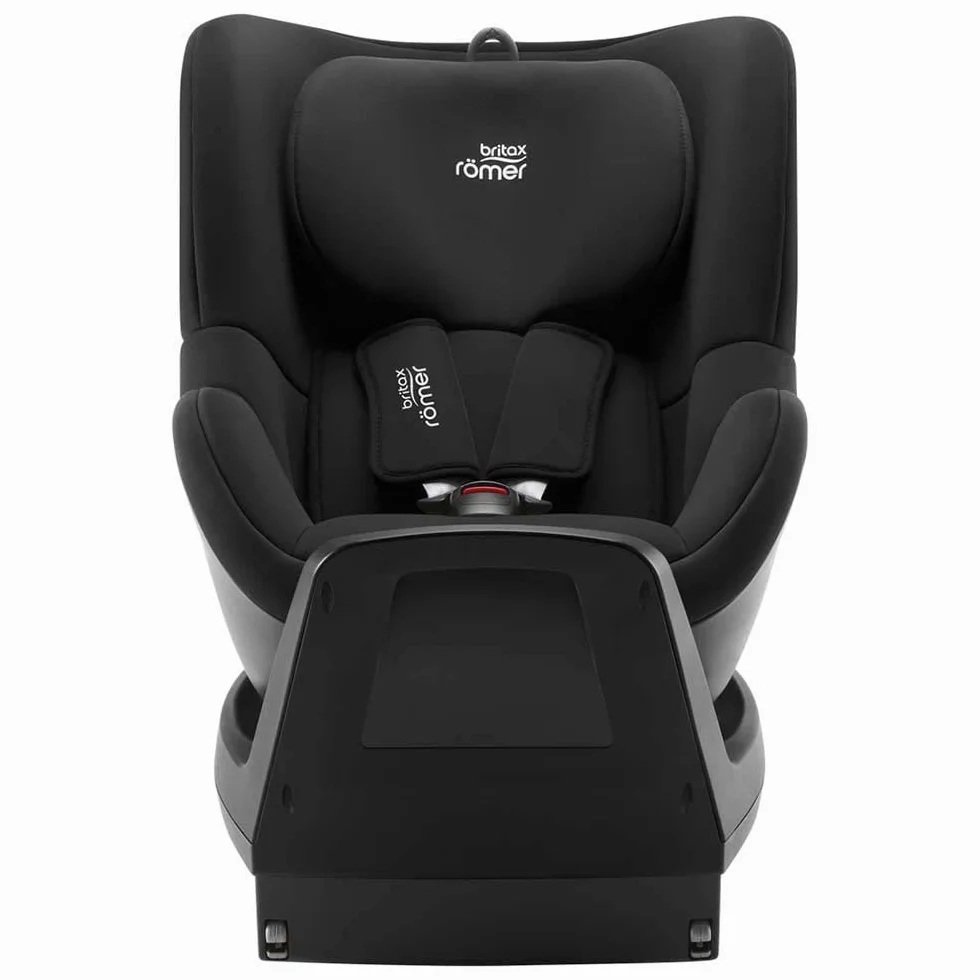 BRITAX RÖMER Silla de coche DUALFIX PLUS Giro de 360°, con reductor para recién nacidos y ISOFIX, niños de 40-105 cm (i-Size), de nacimiento hasta los 4 años, Space Black