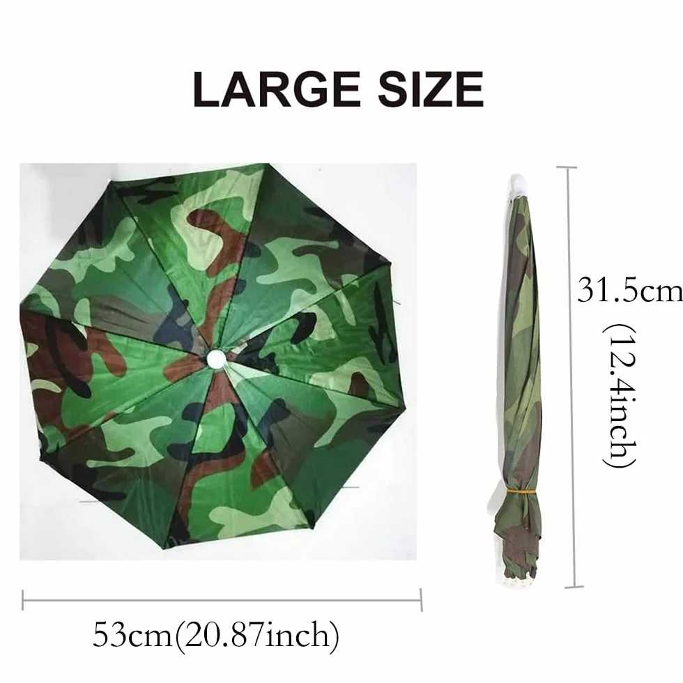 Gorros de Paraguas Plegables para Pesca y Playa