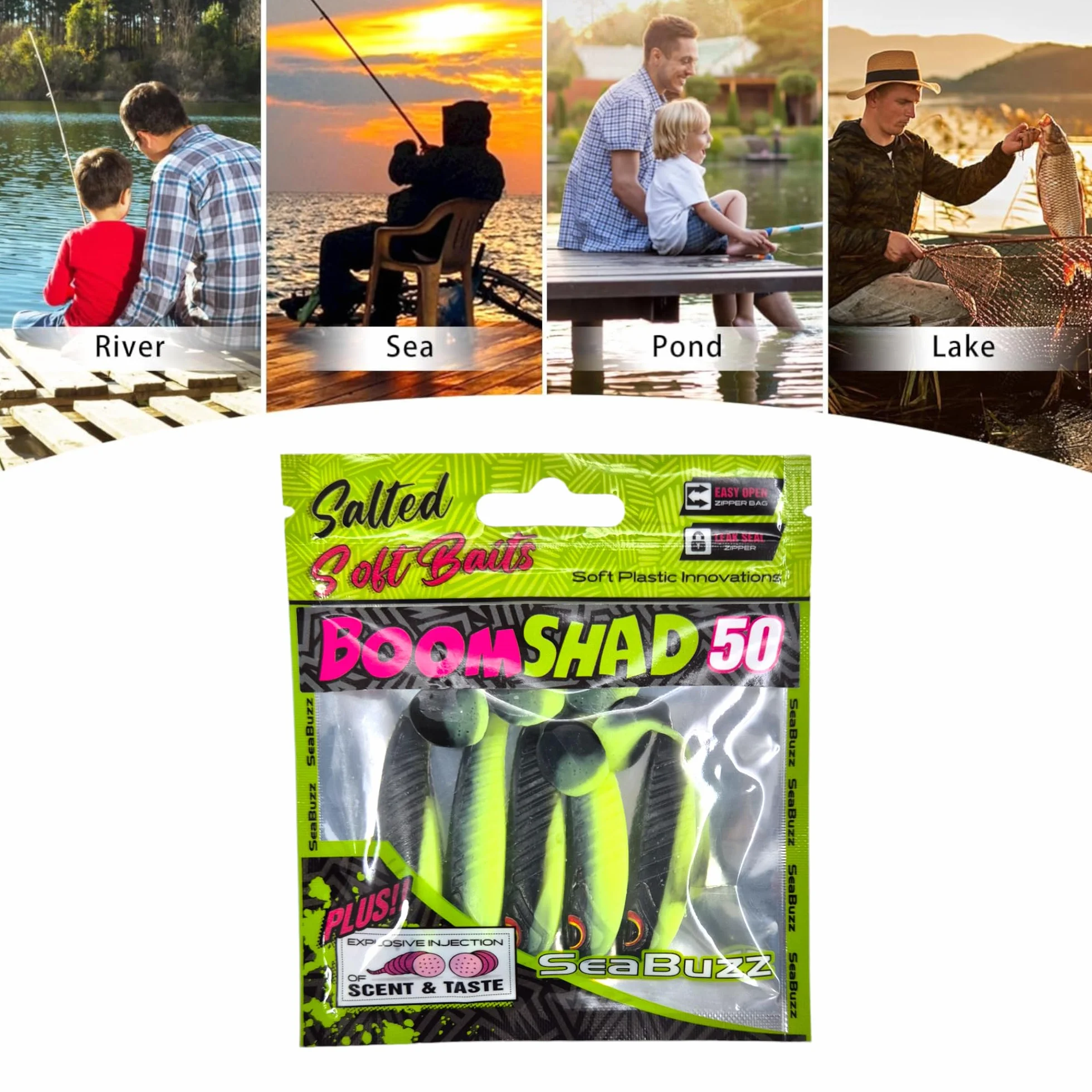 Juego de cebos de pesca de goma para peces de goma, 5 unidades x 50 mm, cebo de goma para bagre, lucioperca y lucioperca, cebo artificial para trucha y perca, juego de pesca de peces