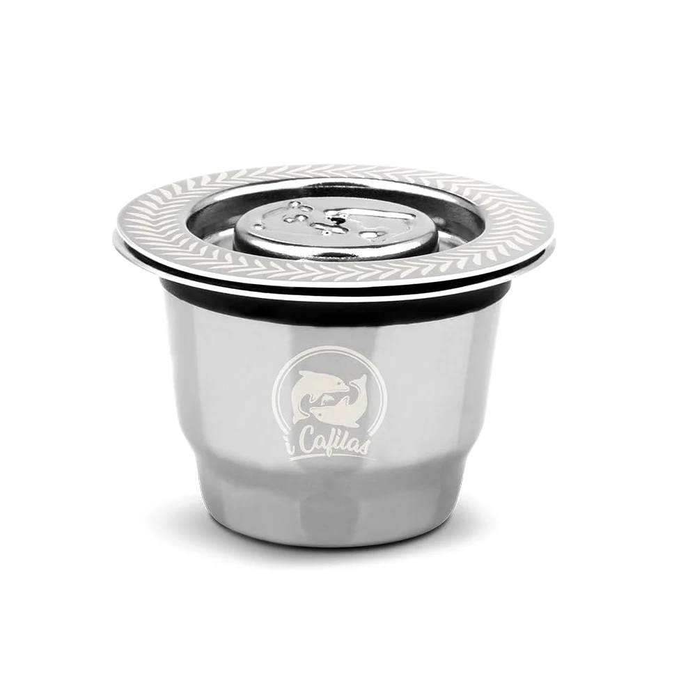 Cápsula de café recargable de acero inoxidable, cápsula de café reutilizable