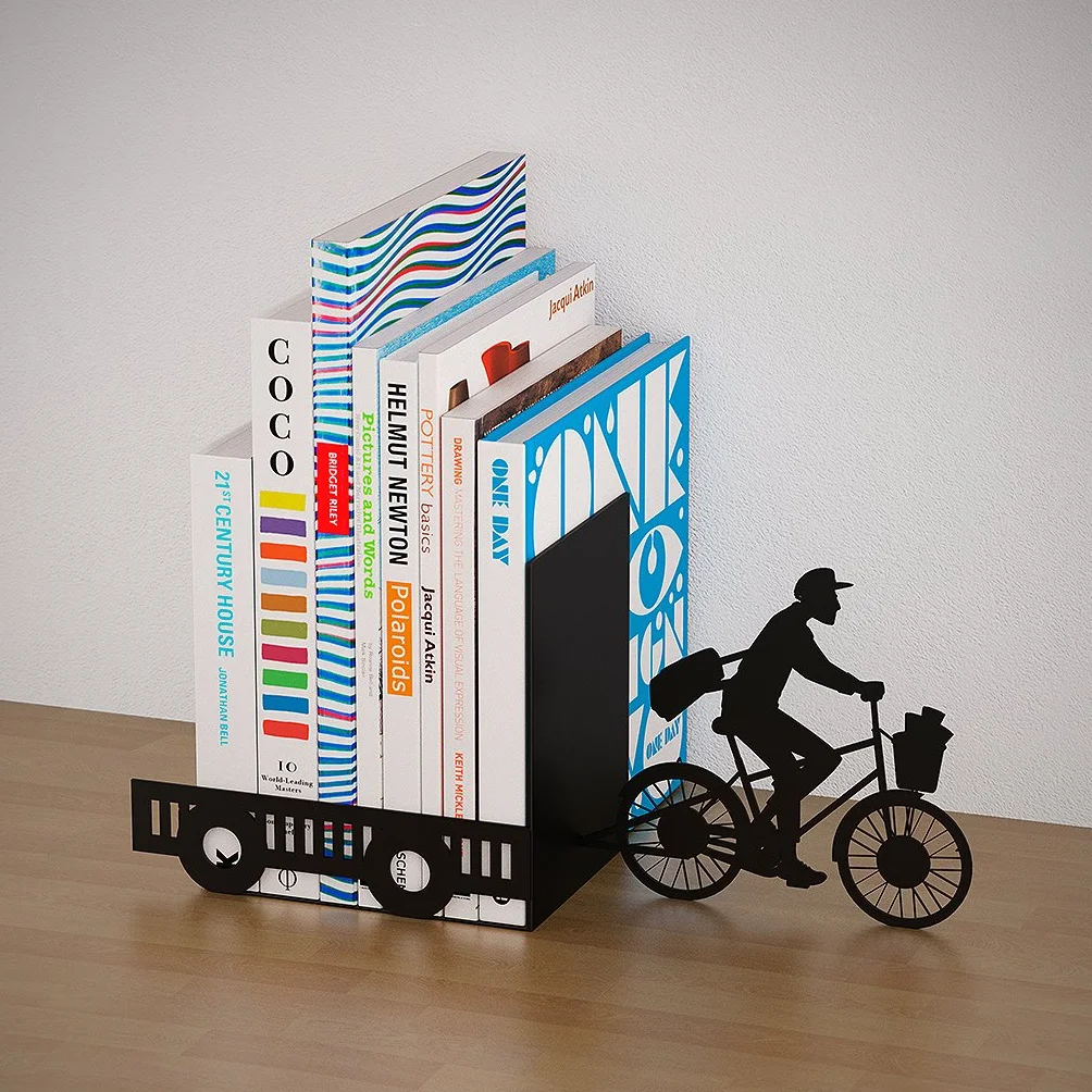 Balvi Sujetalibros Postman Color Negro Decorativo Metal