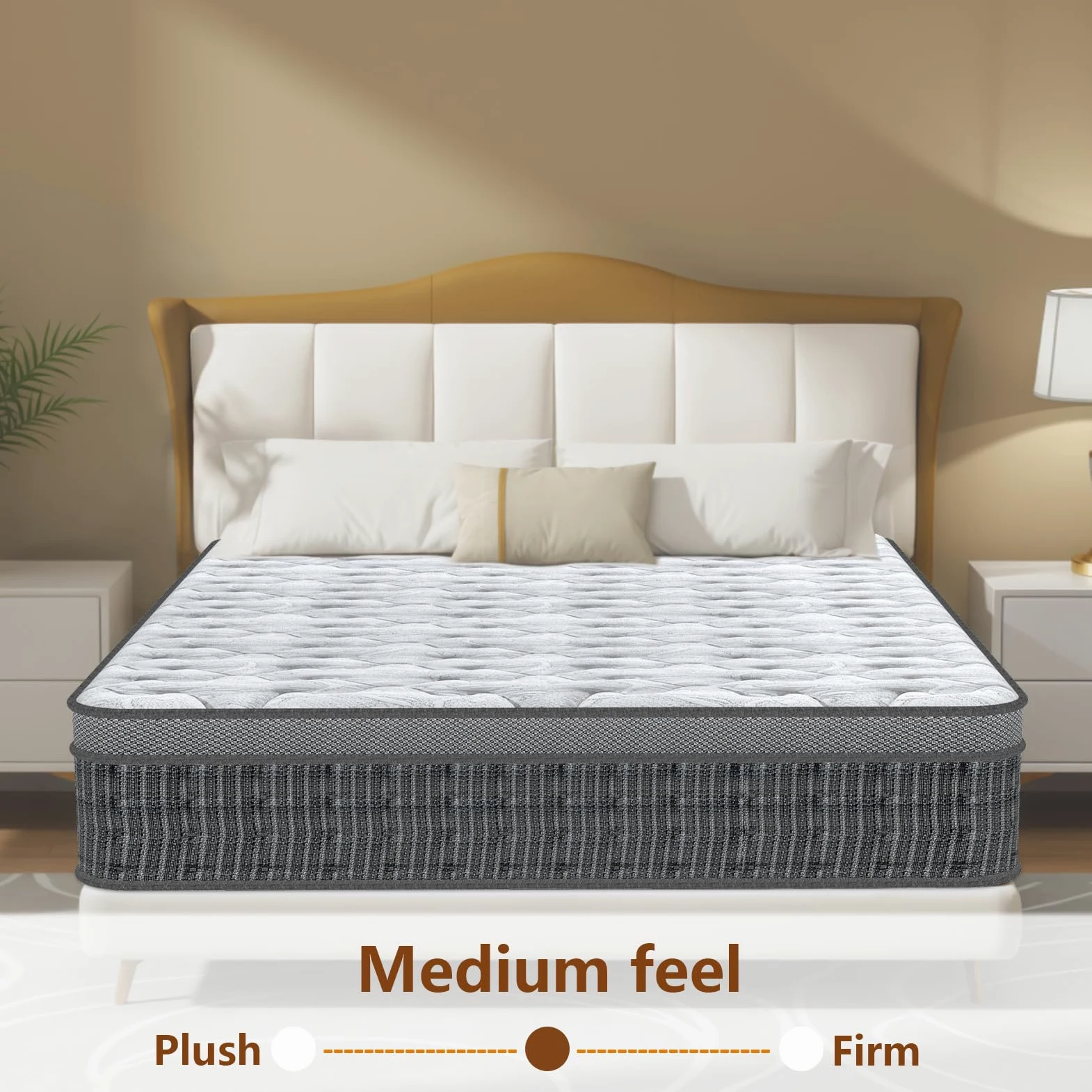 Colchón Viscoelástico 160 x 200, Altura 26 cm, Muelles Ensacados Individuales con Espuma Viscoelástica, Alta Densidad, Transpirable e Hipoalergénico, Bordes Reforzados, Ortopédico, Envío en Caja