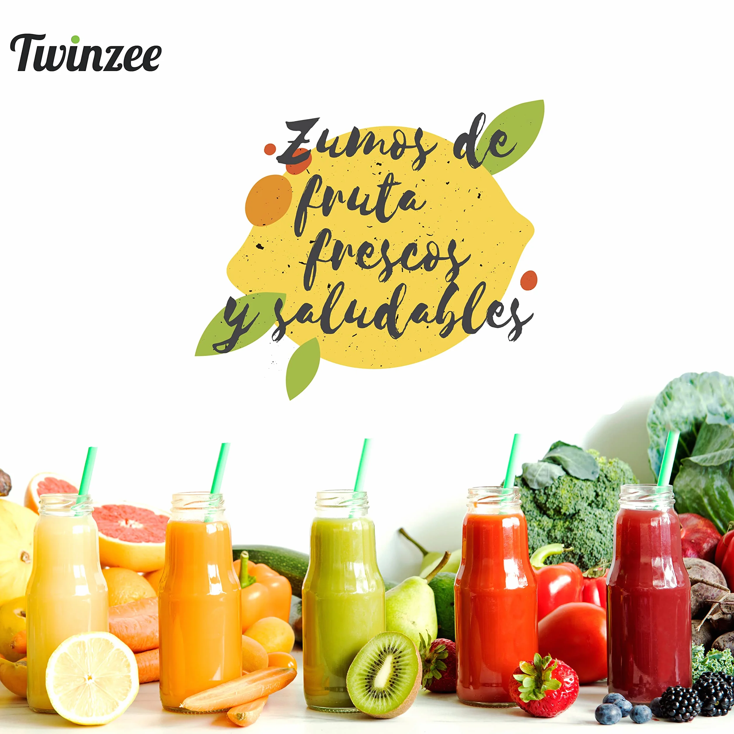 Licuadoras Gran Potencia (850 W) y 2 Velocidades - Exprimidor Zumo Gran Apertura (75 mm), Patas Antideslizantes - Juicer Extractor de Jugo de Verduras y Frutas