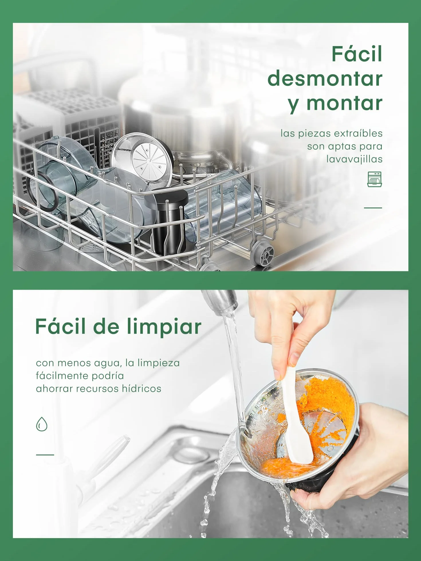 Juilist Licuadora para Verduras y Frutas,Acero Inoxidable, Extractor de Zumos y Verduras, Fácil Limpieza Con 65MM de Boca Ancha y 2 Velocidades, Extractor de Jugos Antideslizante, Antigoteo, 600W