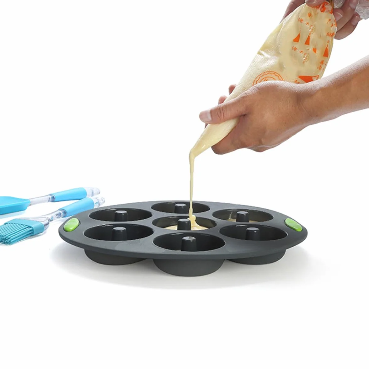 Kit de Moldes para Pasteles de Silicona 5 Piezas Resistentes para Horno y Repostería Utensilios para Uso Prolongado