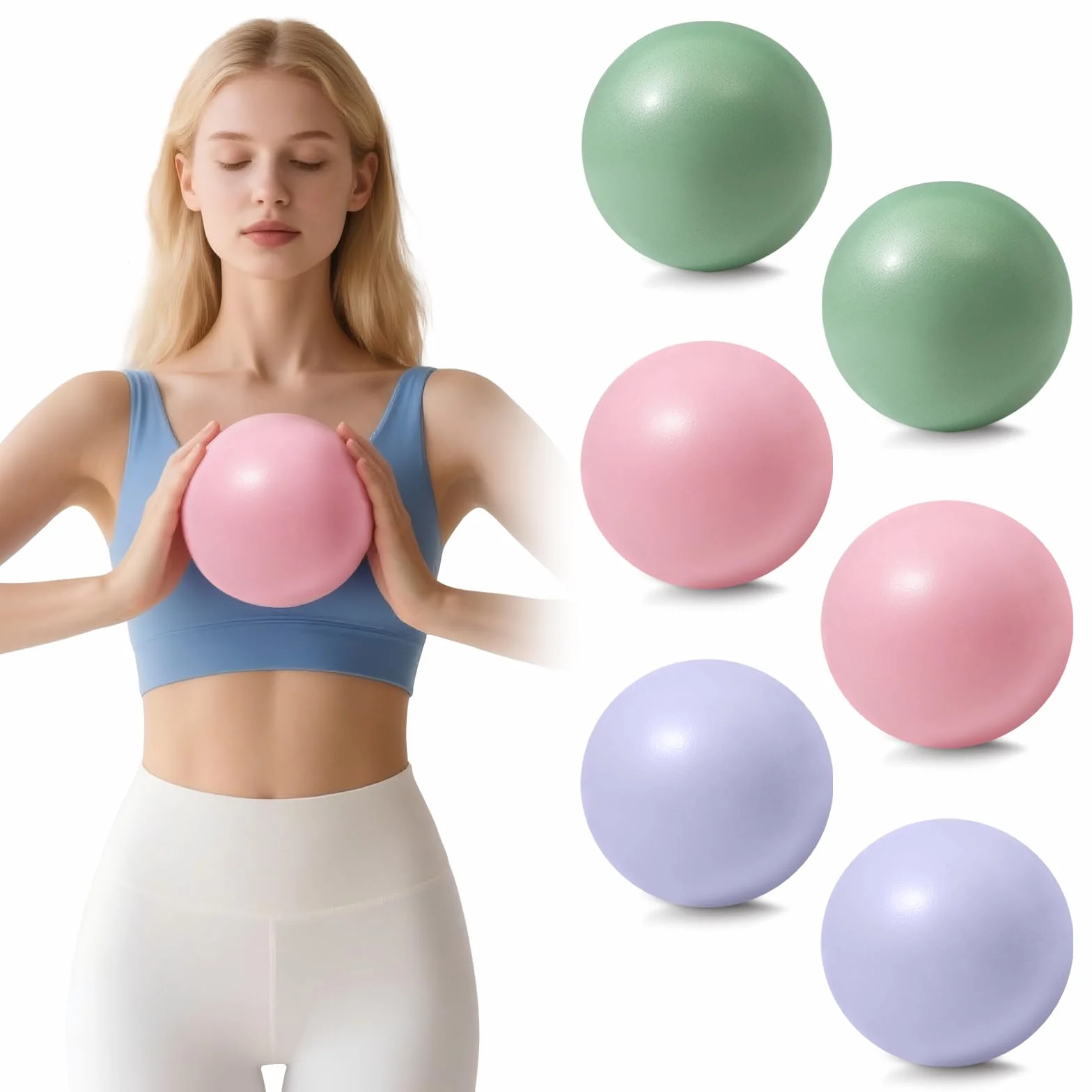 Vortix Pelotas de Pilates 25 cm Antideslizantes a Prueba de Explosiones