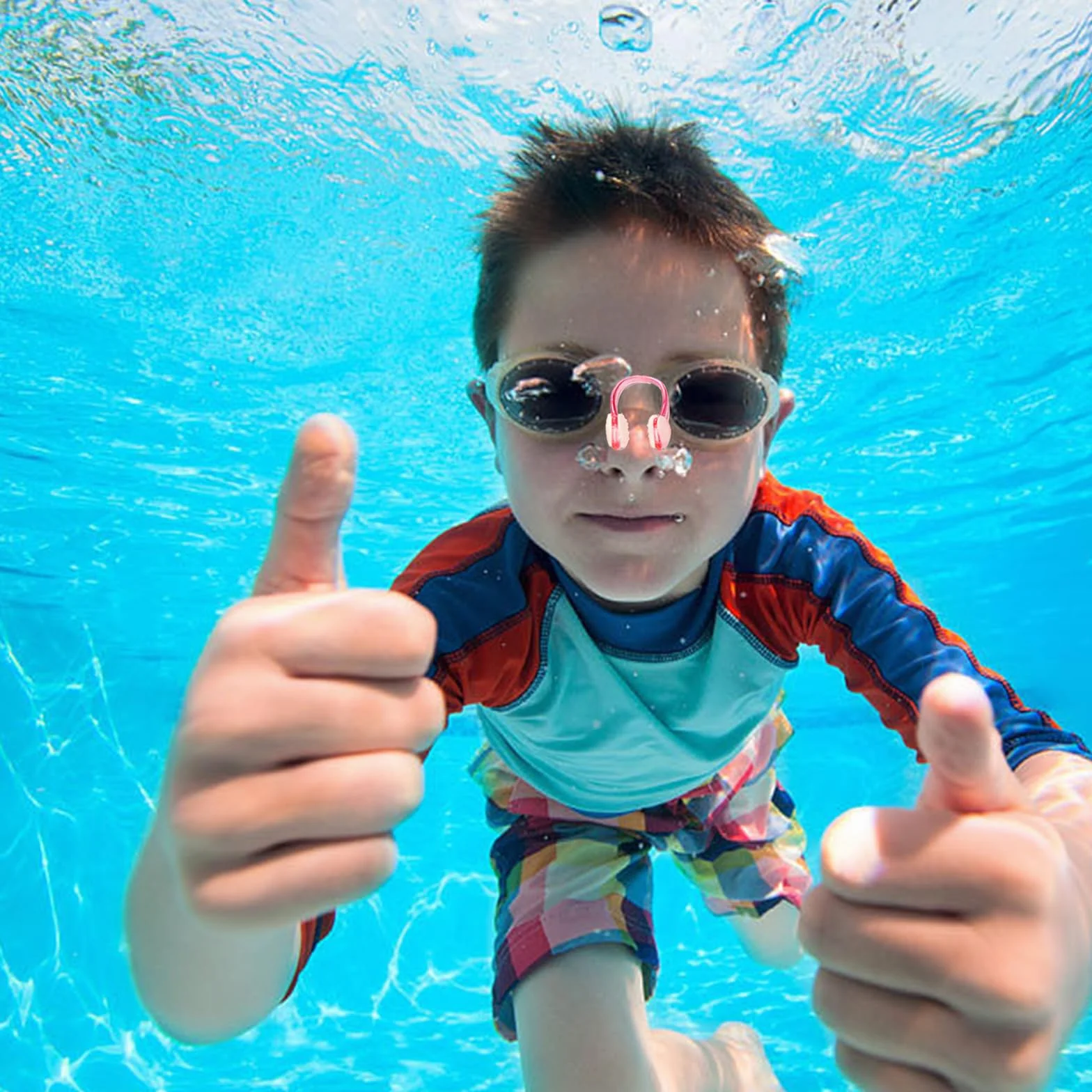 Pinzas de Nariz para Natación Impermeables de Silicona con Caja de Almacenamiento para Niños y Adultos