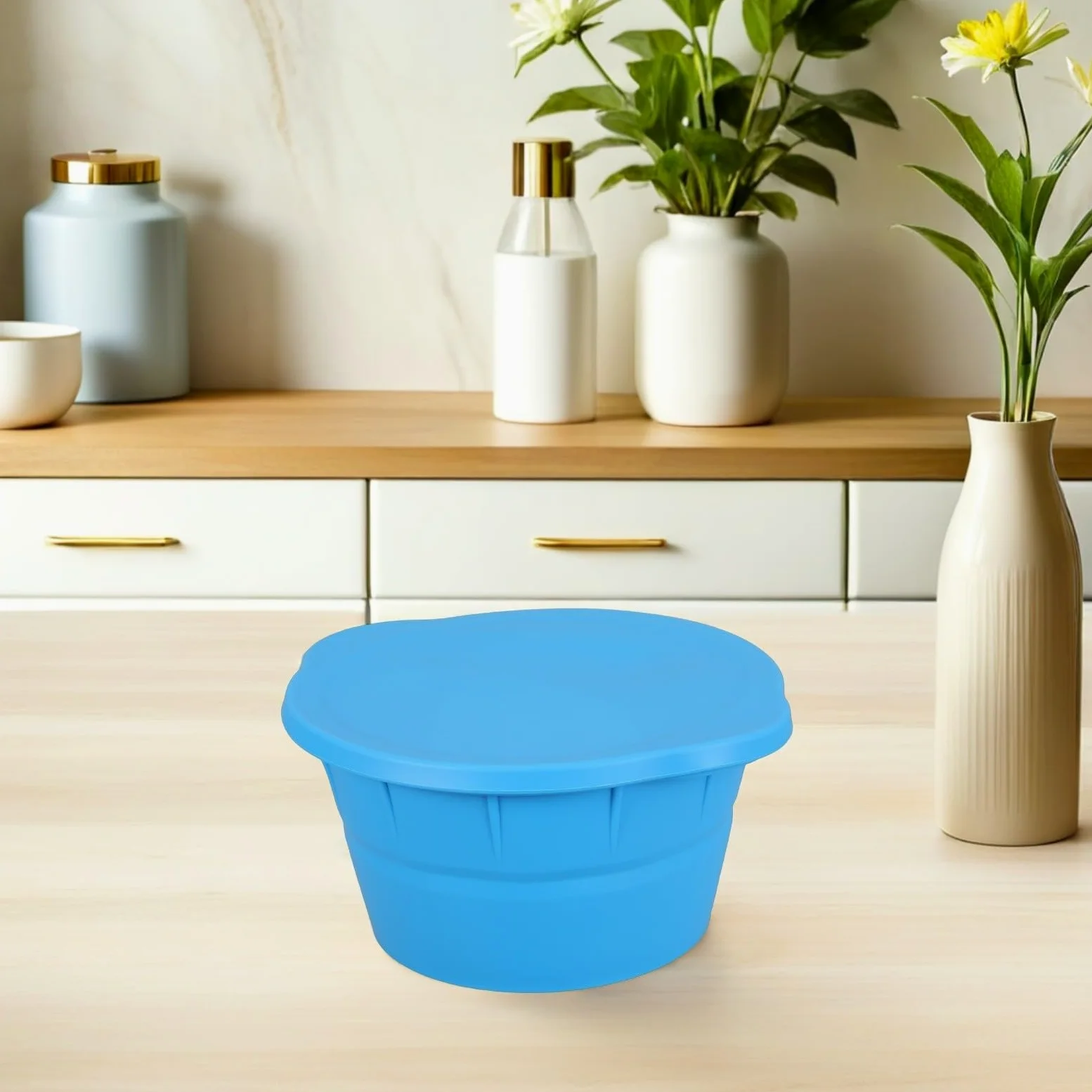 IMIKEYA 2 Piezas Molde para Cubitos de Hielo de Silicona Redondo Reutilizable Capacidad de 3.6l Diseño Plegable para Baño de Hielo y Viajes