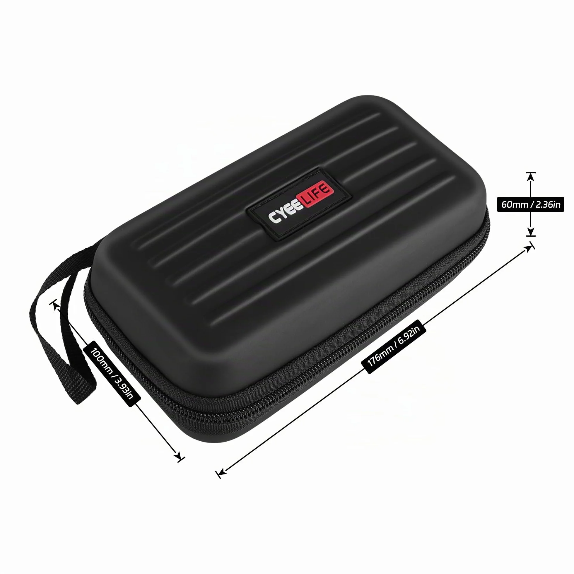 CyeeLife Bolsa para Dardos - Protección para Dardos de Acero o Blandos, Múltiples Bolsillos para Plumas y Accesorios, Negro, Bolsa Deportiva