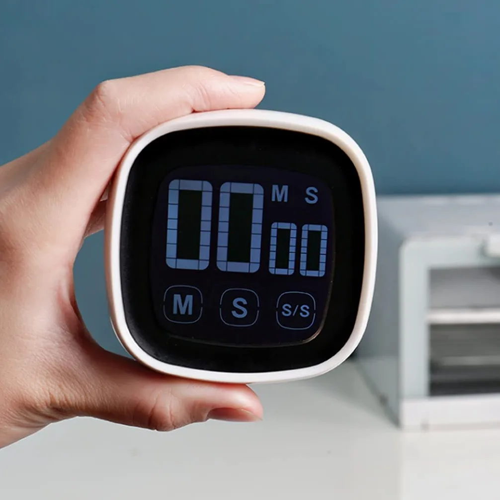 Temporizador Digital de Cocina con Pantalla táctil, cronómetro, Despertador y aparatos magnéticos de Cocina.