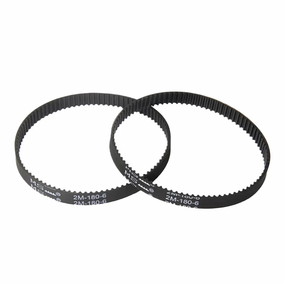 2 uds Correa de transmisión de sincronización 2M-180-6 perímetro 180mm Ancho 6mm Dientes 90 transportador sincrónico Repuesto for aspiradora