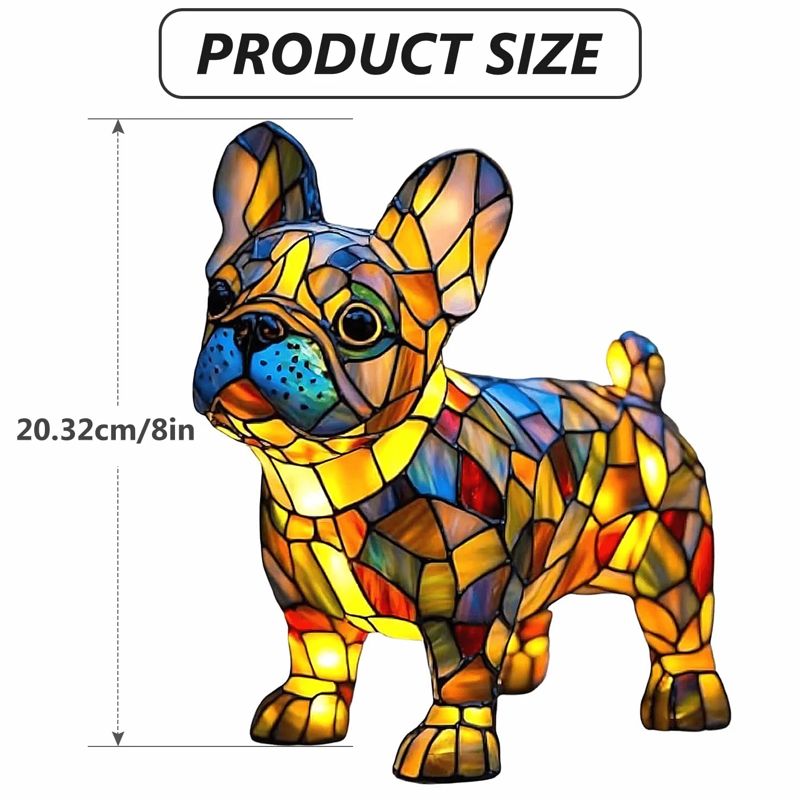PORFOYO Luz Nocturna De Resina En De Perro,Serie De Lámpara De Mesa De Perros Para Amantes De Los Perros,Lámpara De Dormitorio,Luz LED