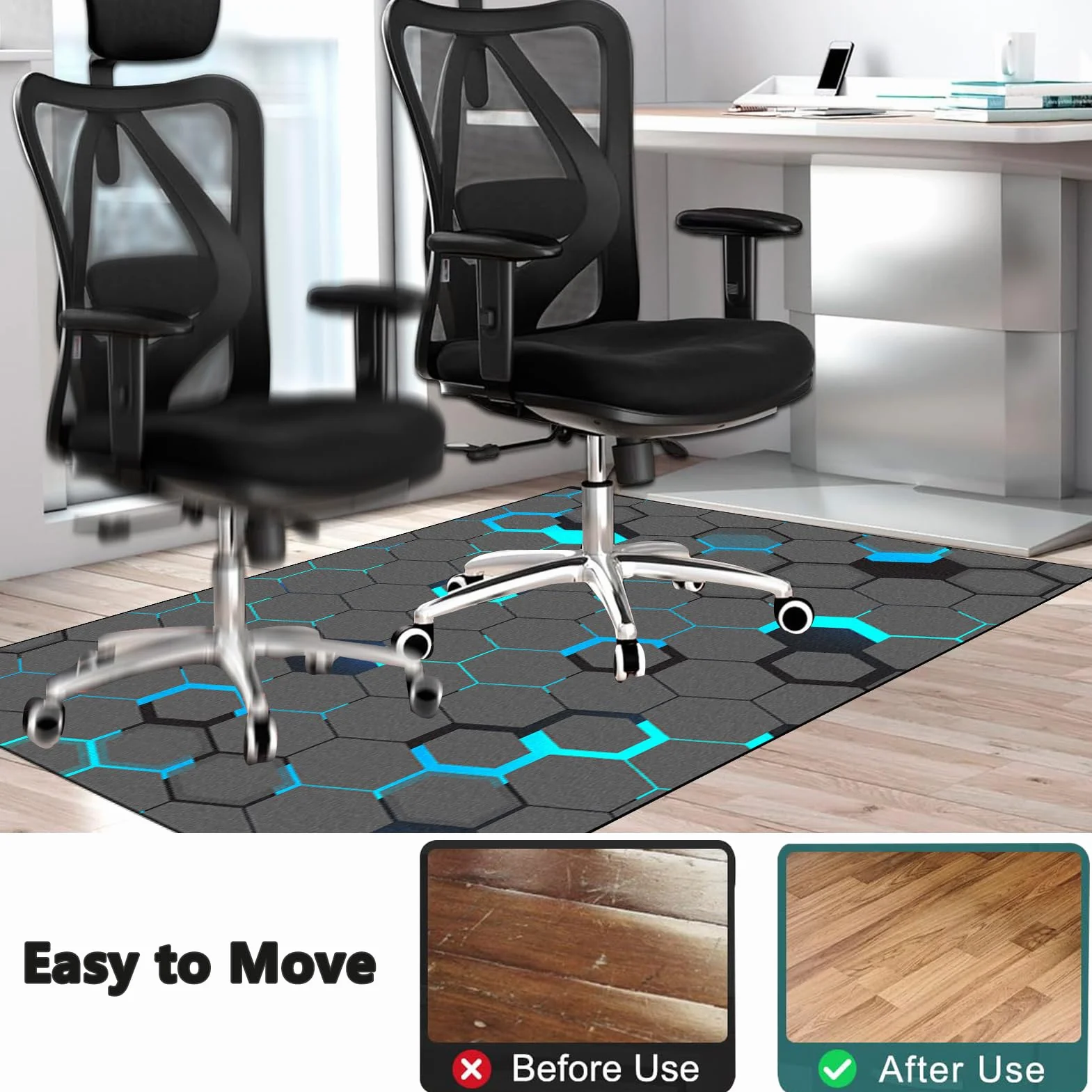 Alfombra Suelo Gaming Oficina Escritorio Gamer Alfombra Silla Oficina Gaming 180 x 230 cm Alfombrilla Protector Suelo Silla Ruedas Protector de Suelo para Silla de Oficina Alfombras de Sillas Lavable