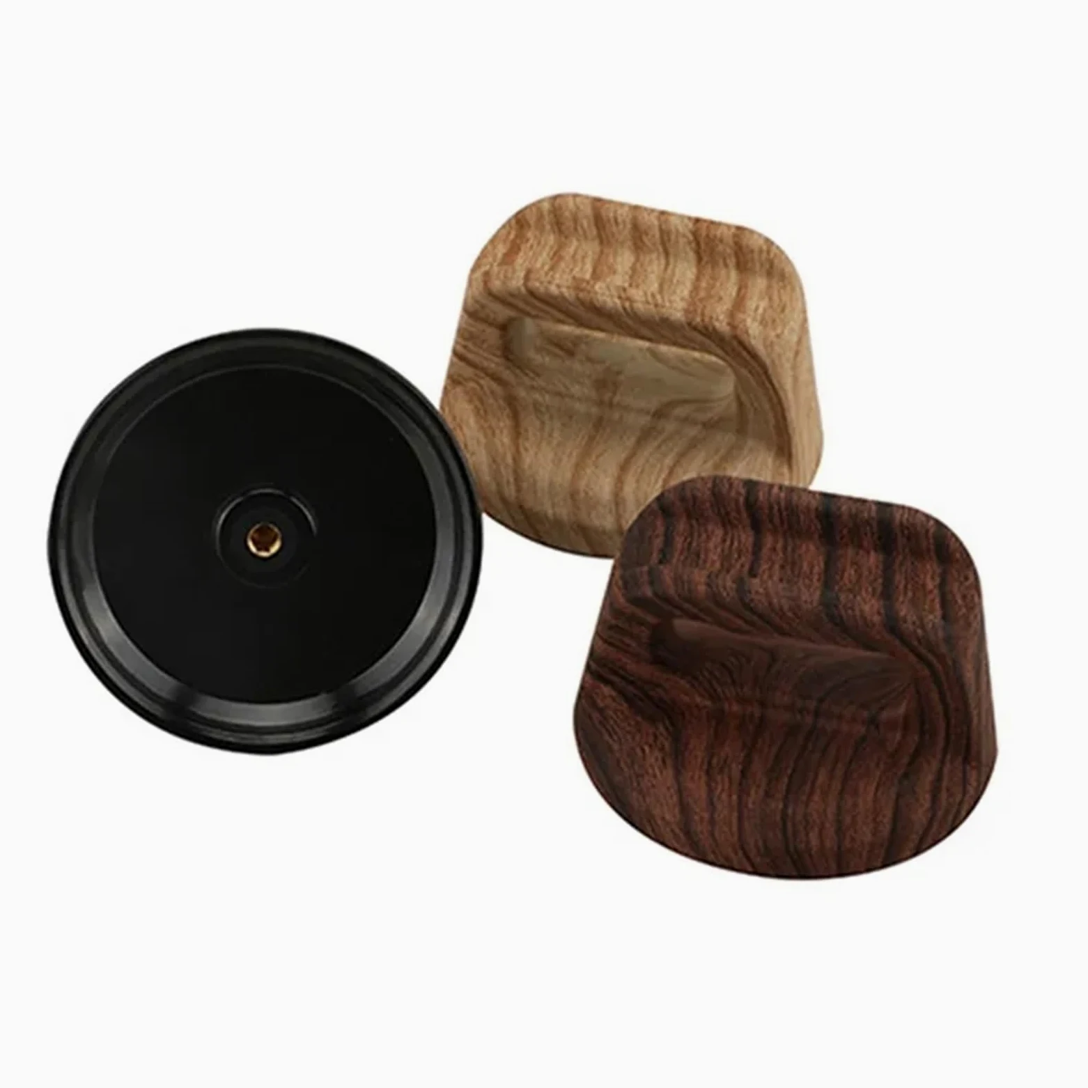 16 tapas universales de repuesto para tapas de ollas de cocina de madera | Se adapta a la mayoría de ollas y sartenes, fácil de instalar, baquelita duradera y acero inoxidable. Marrón claro