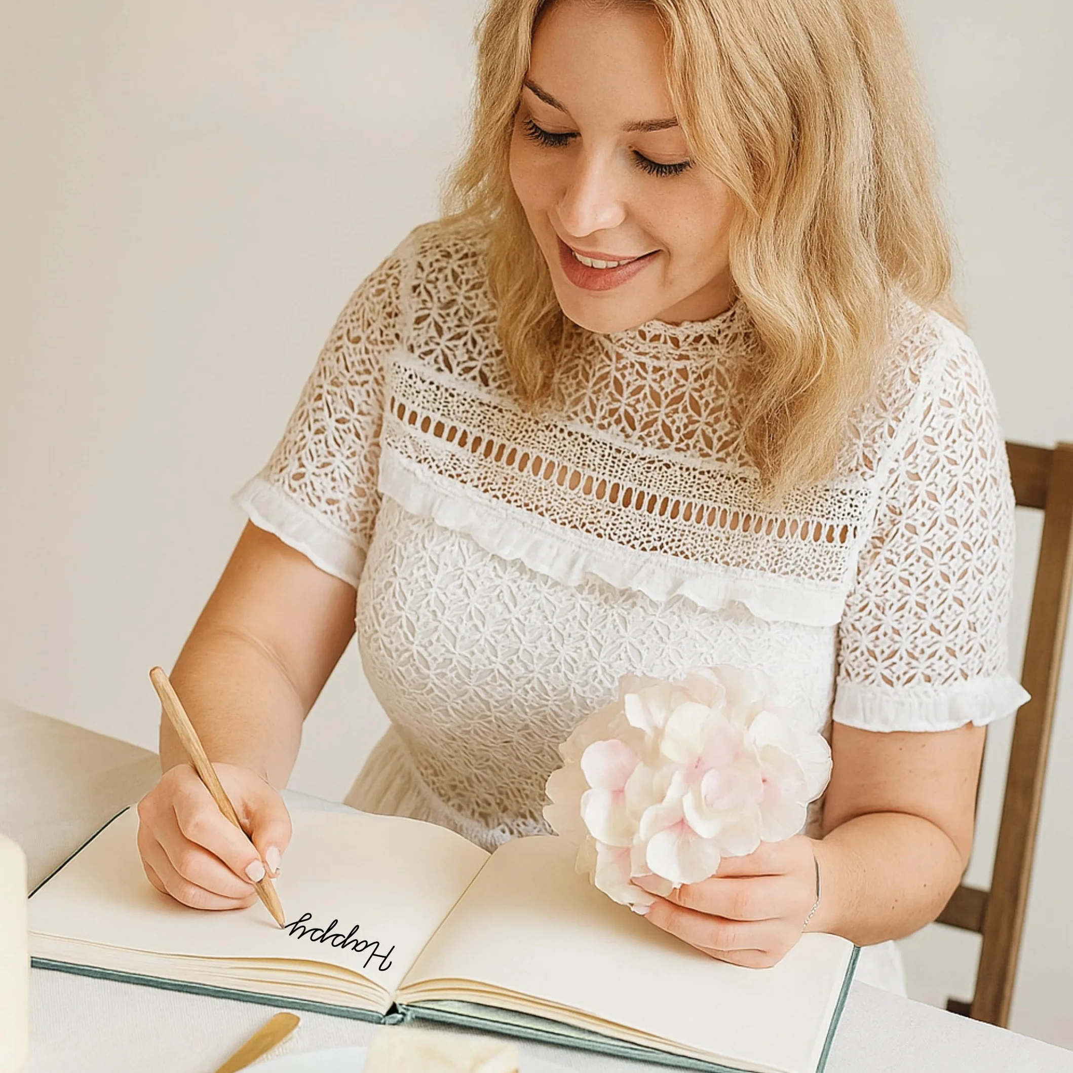 Plantvibes Libro de visitas premium para bodas – 120 páginas de papel premium, papel grueso, no traspasa, estilo vintage, con título dorado - ideal para bodas, aniversarios, cumpleaños (blanco)