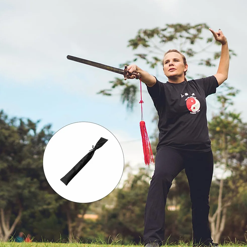 Cabilock 2 unids vaina multifuncional bolsa espadas titular fu portátil cubierta blanca cm katana samurai correa almacenamiento japonés bolsa espada negra