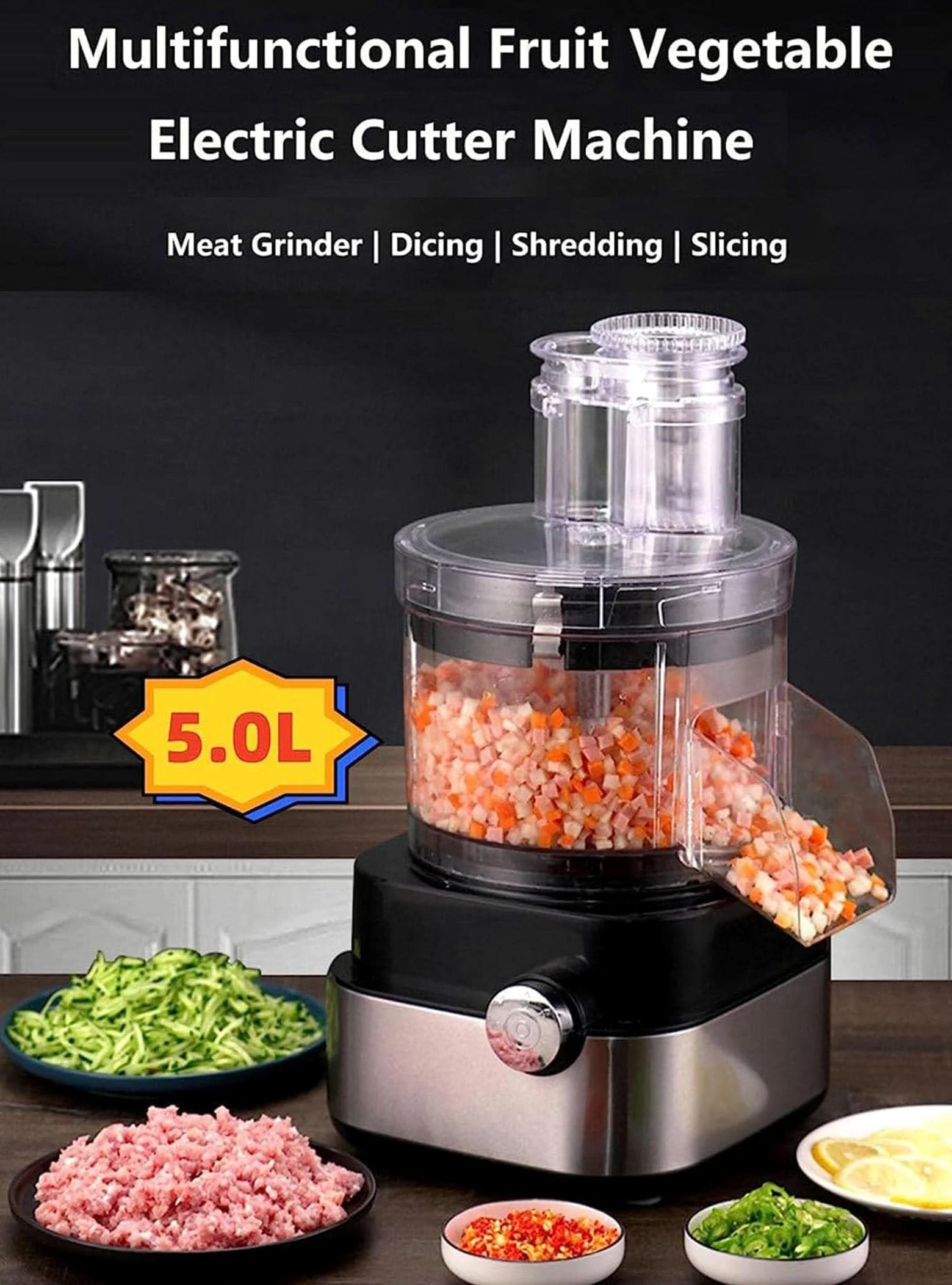 Extractor de Zumos y Verduras - Licuadora Prensado en Frio para Frutas y Verduras Enteras - Juicer de Acero Inoxidable,220V