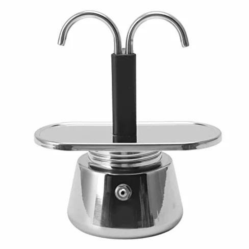 Acouto Moka Pot, 100 Ml Cafetera De Doble Pico Moka Pot Acero Inoxidable Estilo Italiano Diy Cafetera Cafetera De Acero Inoxidable Para Casa Camping Cafe