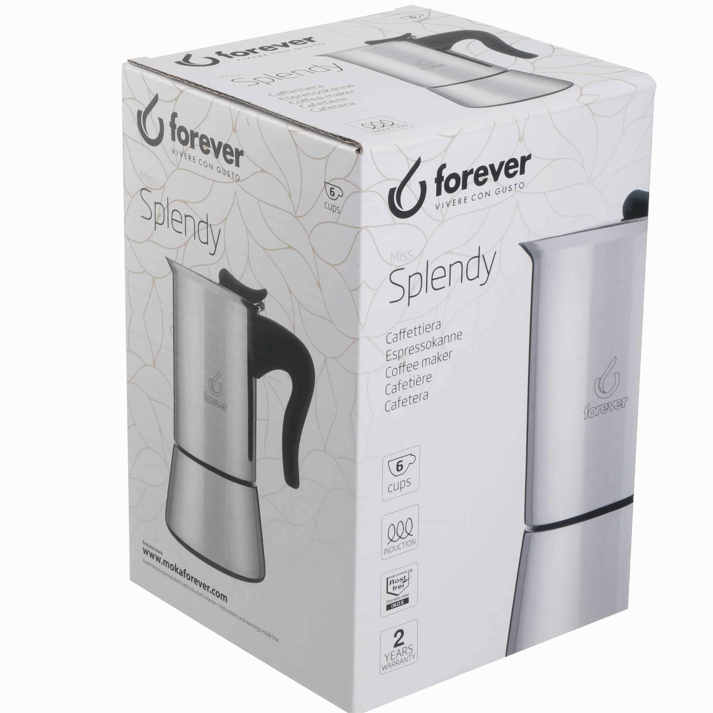 Forever Miss Splendy, de Acero Inoxidable, Acero Inoxidable, 6 Tazas