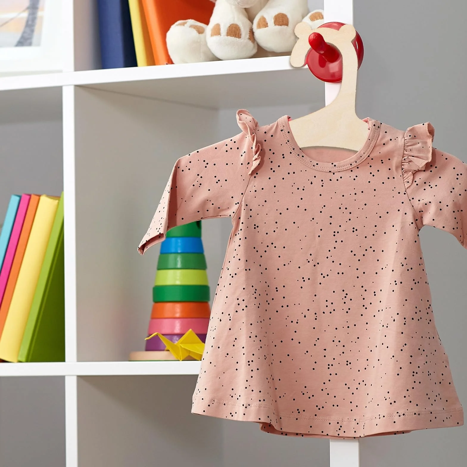 Percha Creativa de Madera para Ropa de Niños, Bebé y Muñecas - 20 Piezas