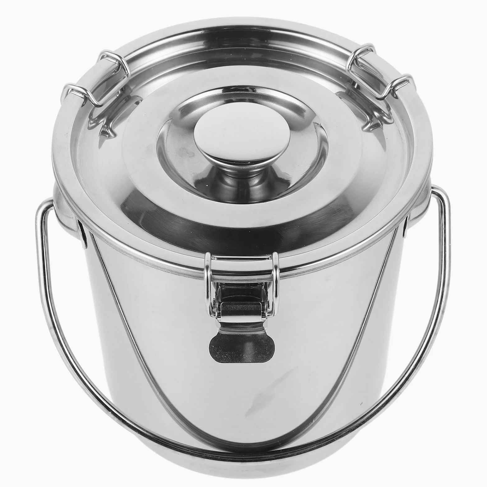 Depósito Acero Inoxidable Aceite con Tapa Hermética y Cierre Seguro, Cubo Sellado de Acero Inoxidable Adecuado para Almacenamiento Hogar y Viaje