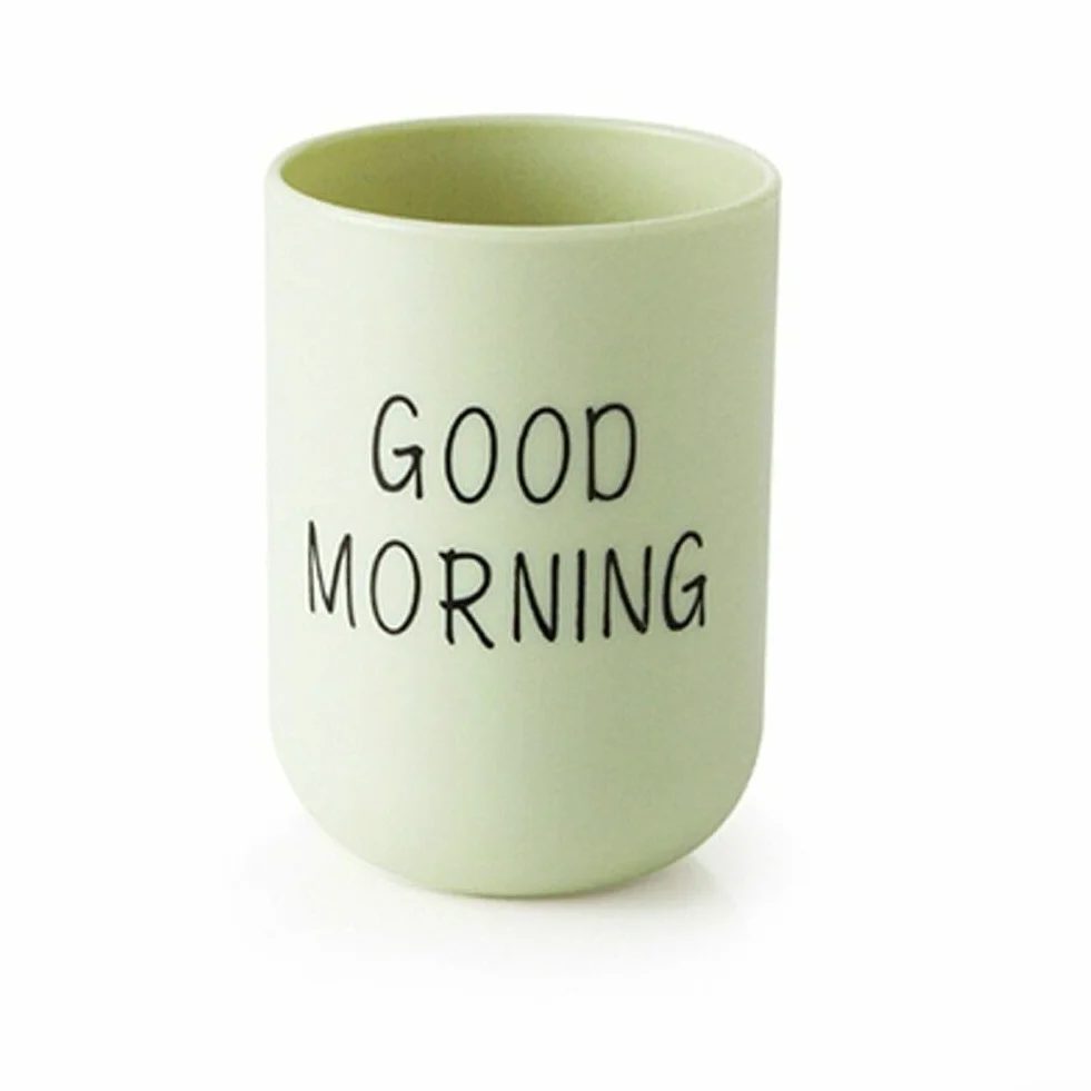 Vaso de baño de polipropileno de 400 ml, diseñado para lavado de viaje y almacenamiento de cepillos de dientes, base antideslizante para un uso diario estable (verde)