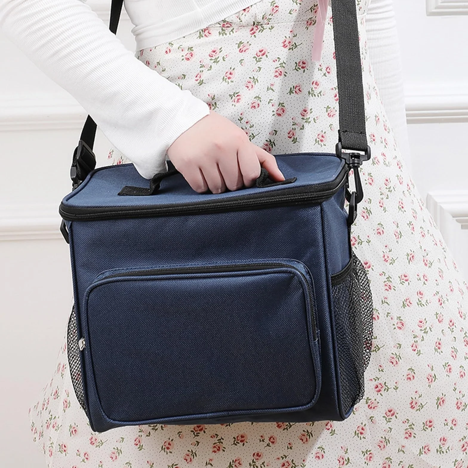 Bolsa Bento gruesa de tela Oxford, bolsa aislante portátil gran capacidad, pícnic al aire libre, almuerzo for estudiantes, 2 uds