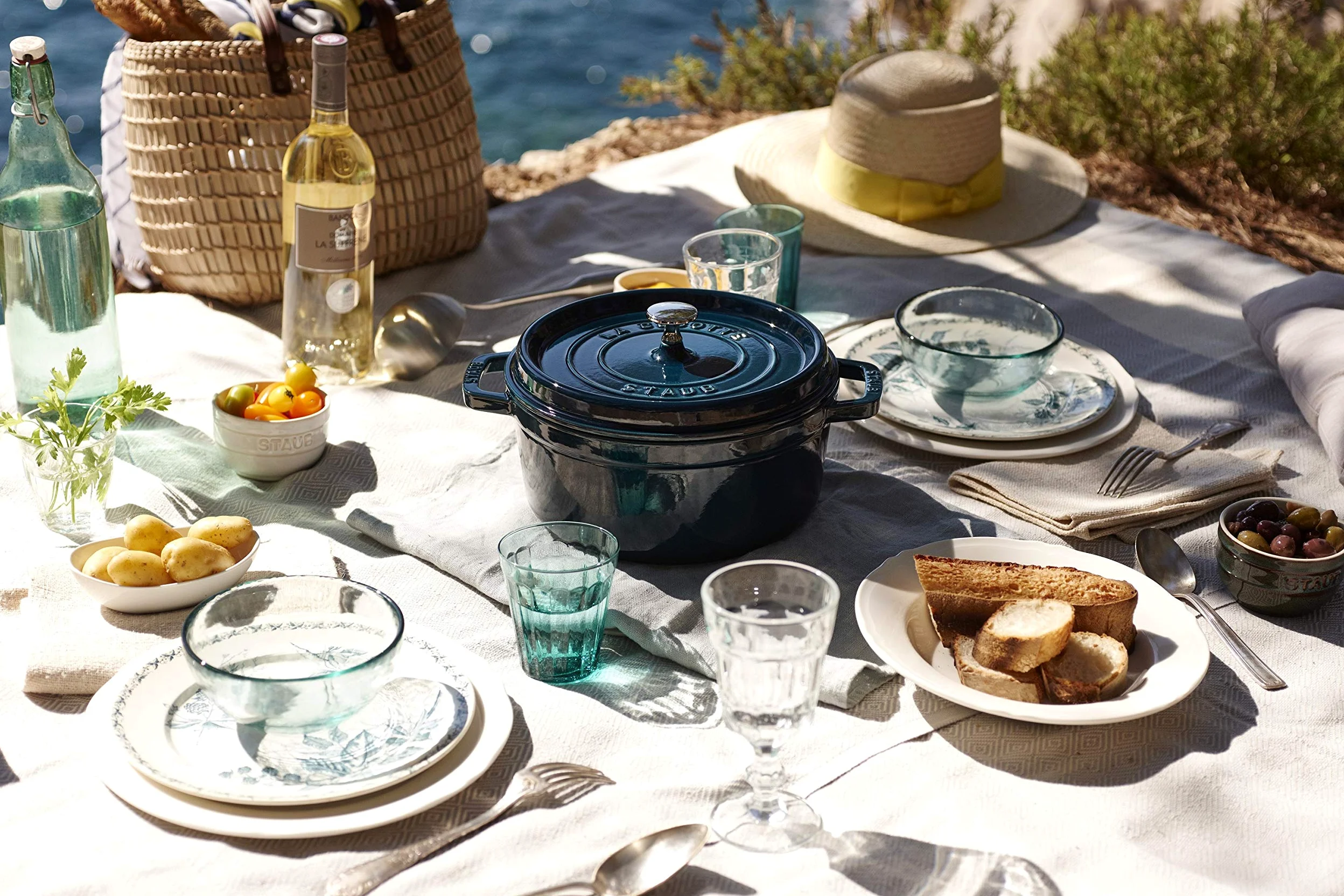STAUB Asador/Cocotte de hierro fundido, Ovalado 37 cm, 8 L, La Mer