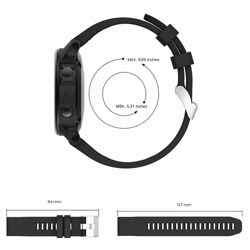Correa de Reloj Garmin Fenix 5S Silicona Suave Repuesto para 5S/6S/7S