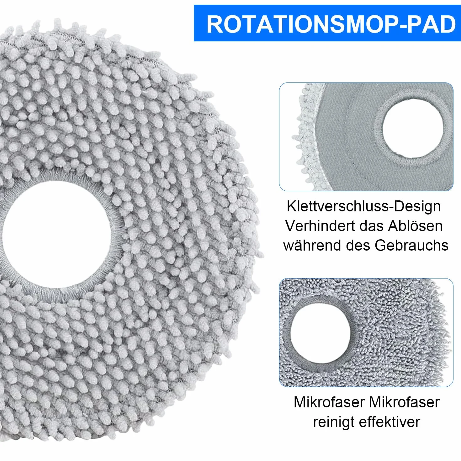 8 Unidades de toallitas para Roborock Q Revo, Lavables/Reutilizables, Microfibra, Accesorios de Repuesto, adecuados para la Limpieza de dormitorios, Salas de Estar, hoteles